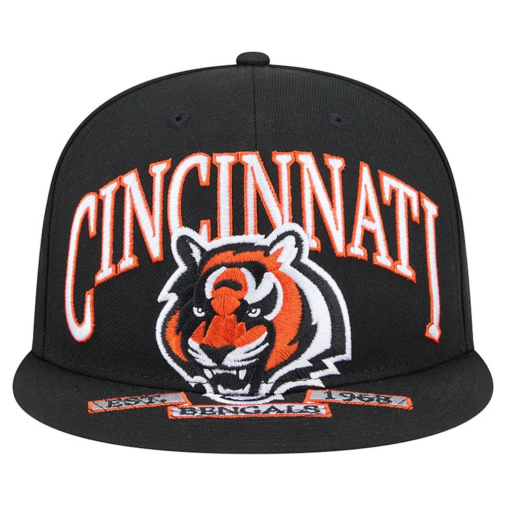 Cincinnati Bengals New Era Head Oversized 59FIFTY Fitted Hat - Black - NFL