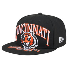 Cincinnati Bengals New Era Head Oversized 59FIFTY Fitted Hat - Black - NFL