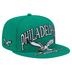 Philadelphia Eagles New Era Throwback Oversized 59FIFTY Fitted Hat - Kelly Green - NFL