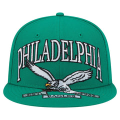 Philadelphia Eagles New Era Throwback Oversized 59FIFTY Fitted Hat - Kelly Green - NFL