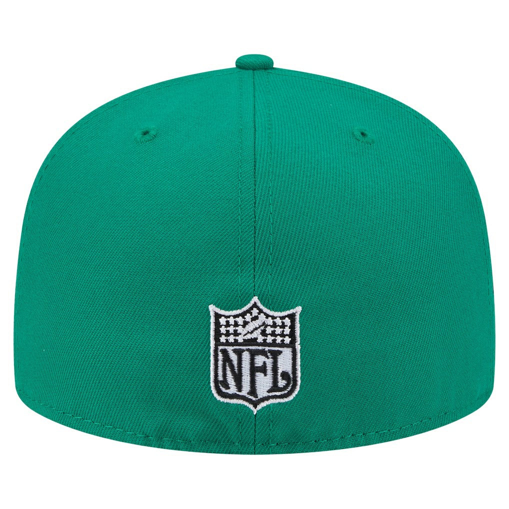 Philadelphia Eagles New Era Throwback Oversized 59FIFTY Fitted Hat - Kelly Green - NFL
