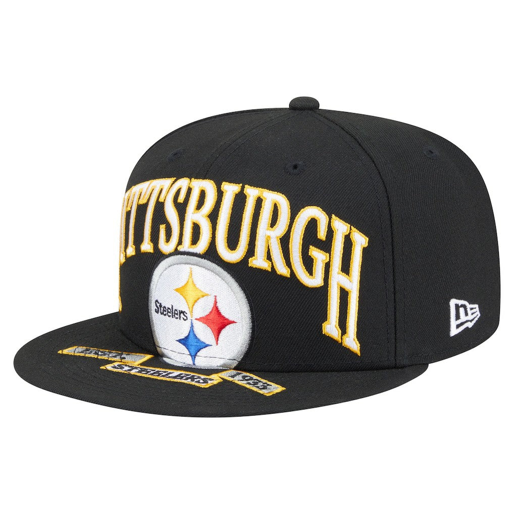 Pittsburgh Steelers New Era Oversized 59FIFTY Fitted Hat - Black - NFL