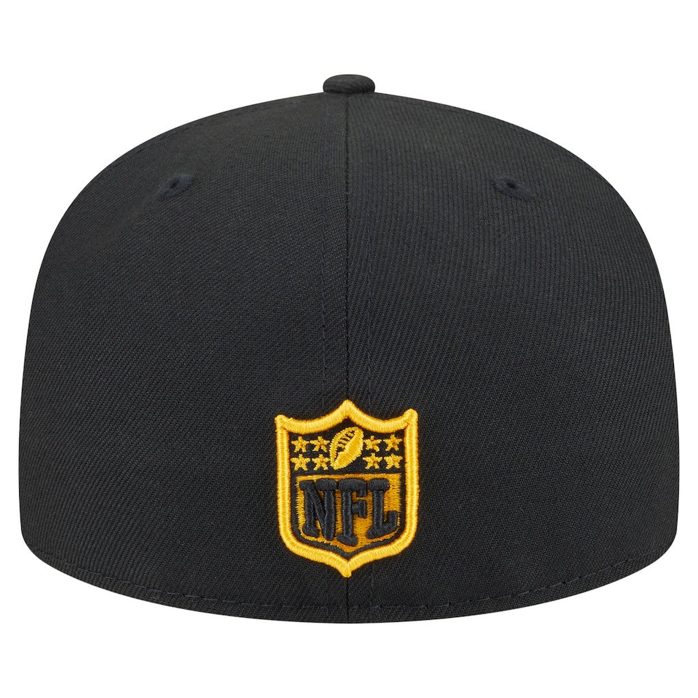 Pittsburgh Steelers New Era Oversized 59FIFTY Fitted Hat - Black - NFL