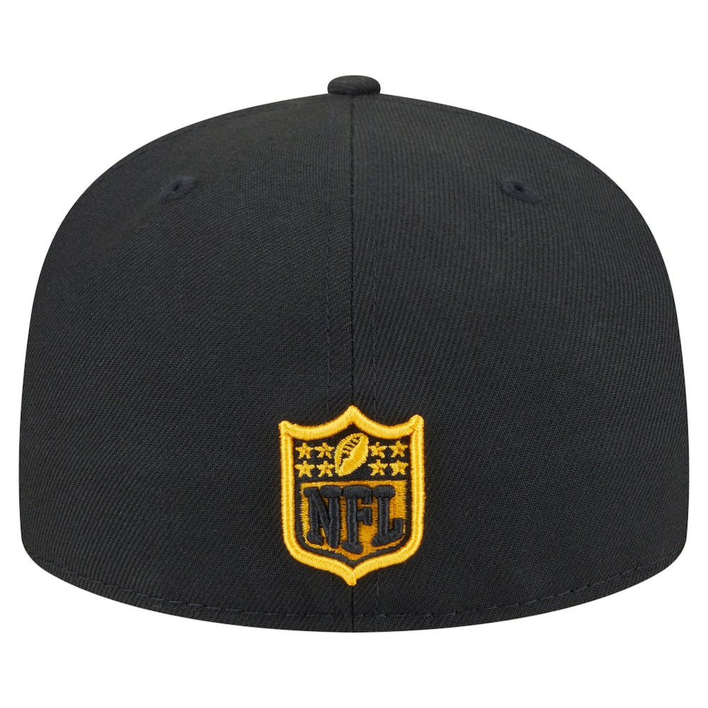 Pittsburgh Steelers New Era Oversized 59FIFTY Fitted Hat - Black - NFL