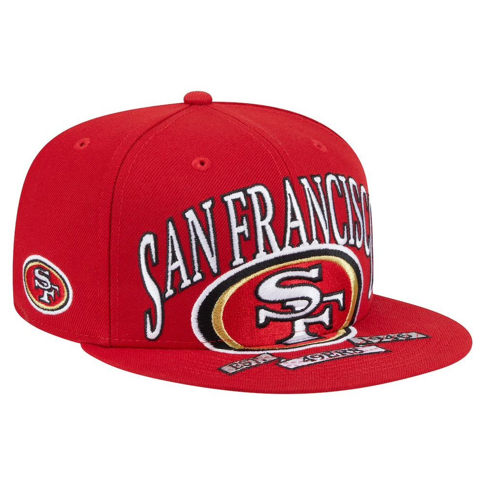 San Francisco 49ers New Era Oversized 59FIFTY Fitted Hat - Scarlet - NFL