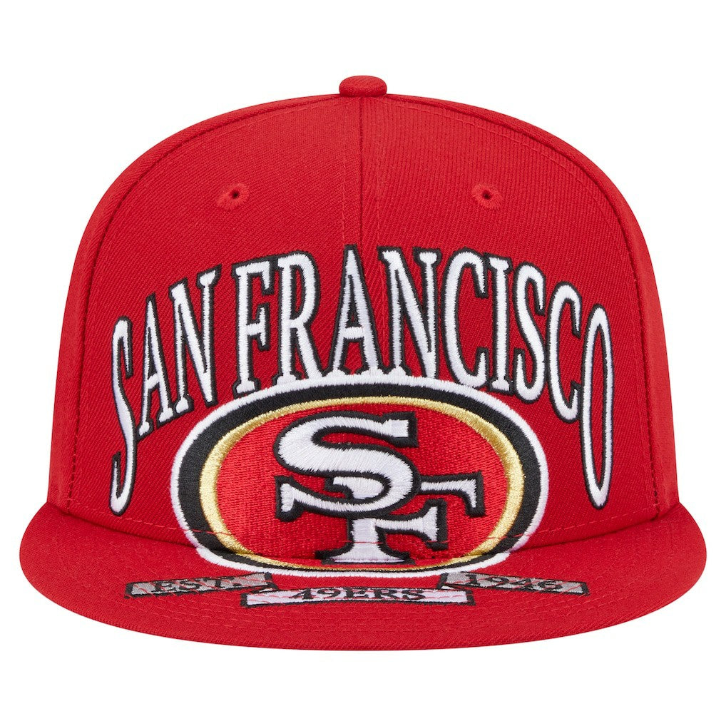 San Francisco 49ers New Era Oversized 59FIFTY Fitted Hat - Scarlet - NFL