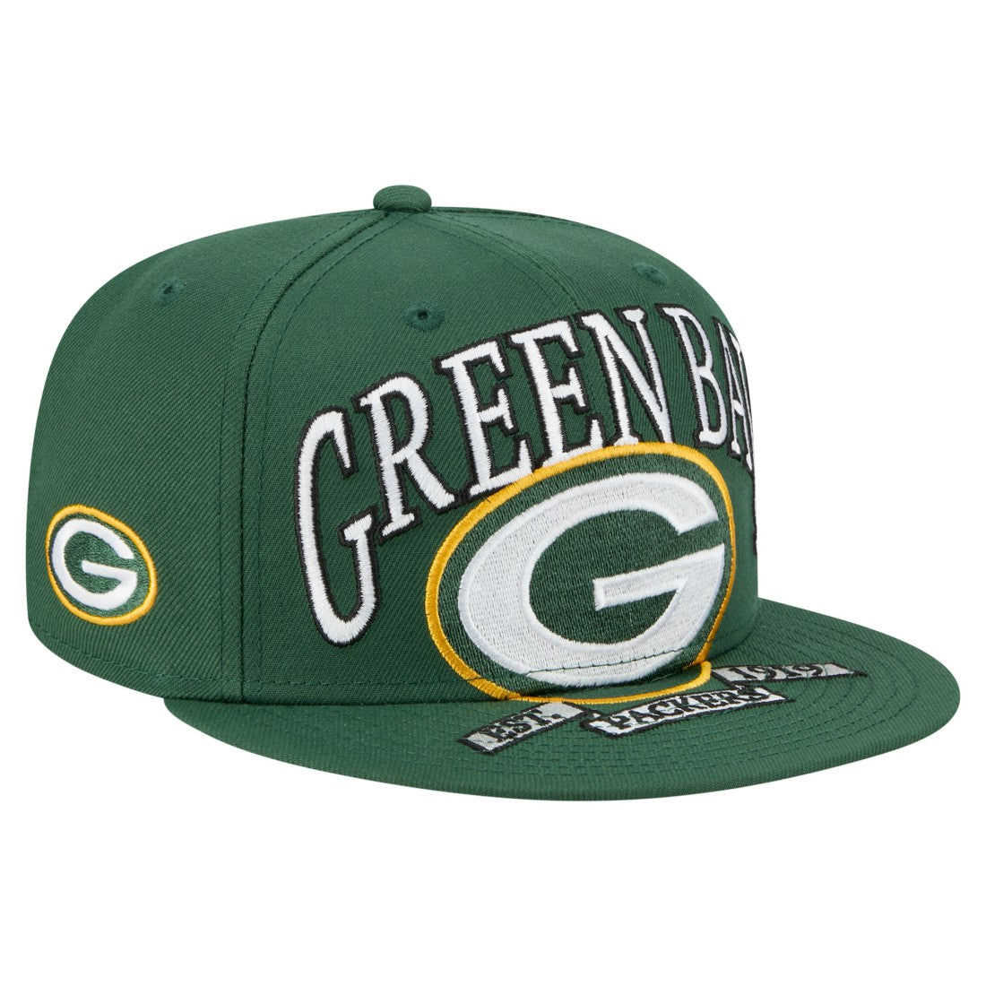 Green Bay Packers New Era Oversized 59FIFTY Fitted Hat - Green - NFL