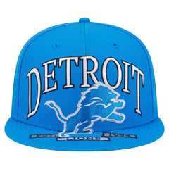 Detroit Lions New Era Oversized 59FIFTY Fitted Hat - Blue - NFL