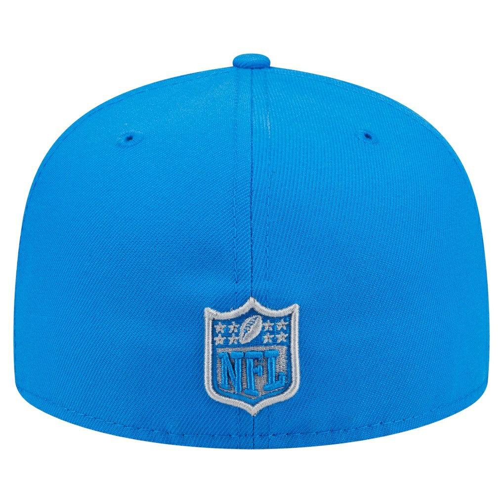 Detroit Lions New Era Oversized 59FIFTY Fitted Hat - Blue - NFL