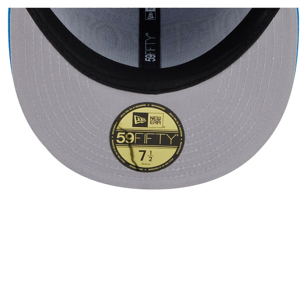 Detroit Lions New Era Oversized 59FIFTY Fitted Hat - Blue - NFL