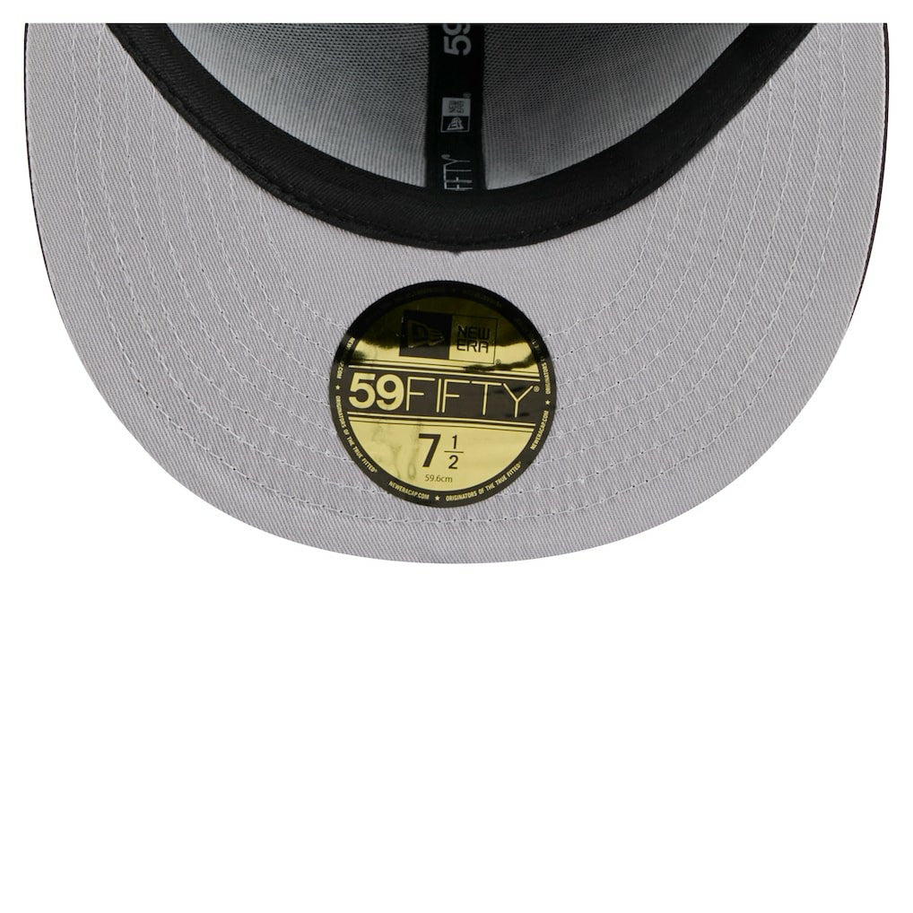 Cleveland Browns New Era Throwback Oversized 59FIFTY Fitted Hat - Brown - NFL