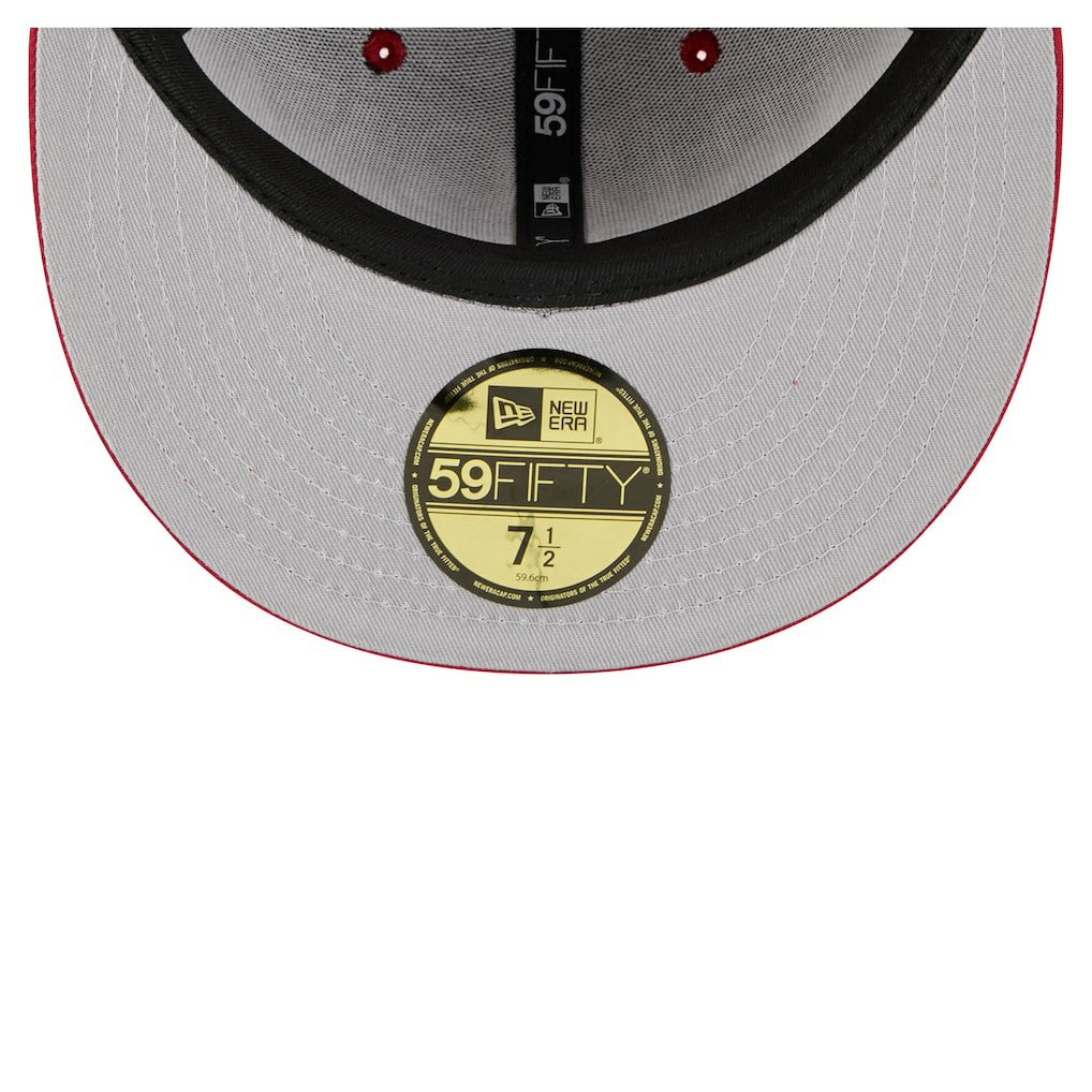 Arizona Cardinals New Era Oversized 59FIFTY Fitted Hat - Cardinal - NFL