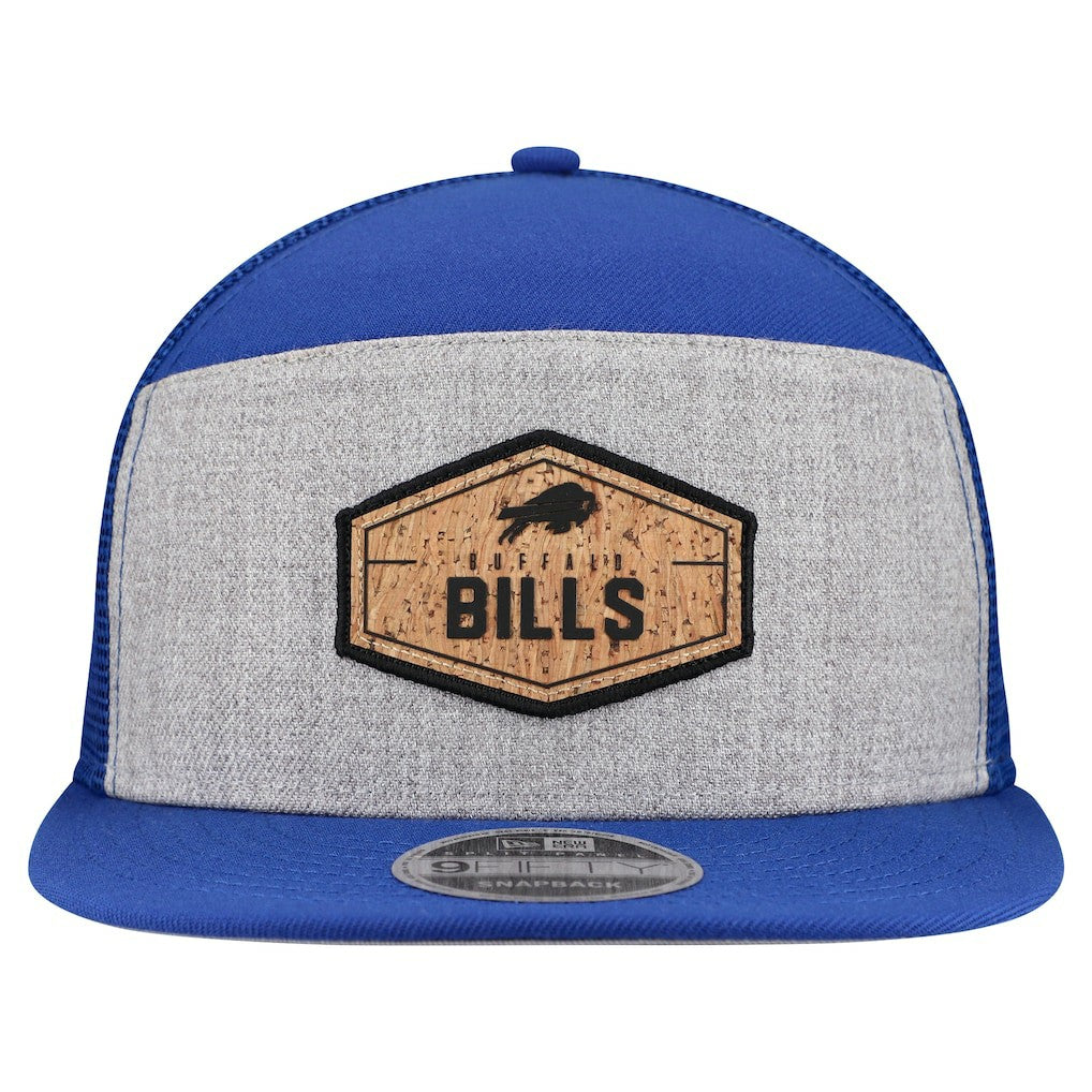 Buffalo Bills New Era Cork Split Panel 9FIFTY Trucker Snapback Hat - Gray/Royal - NFL