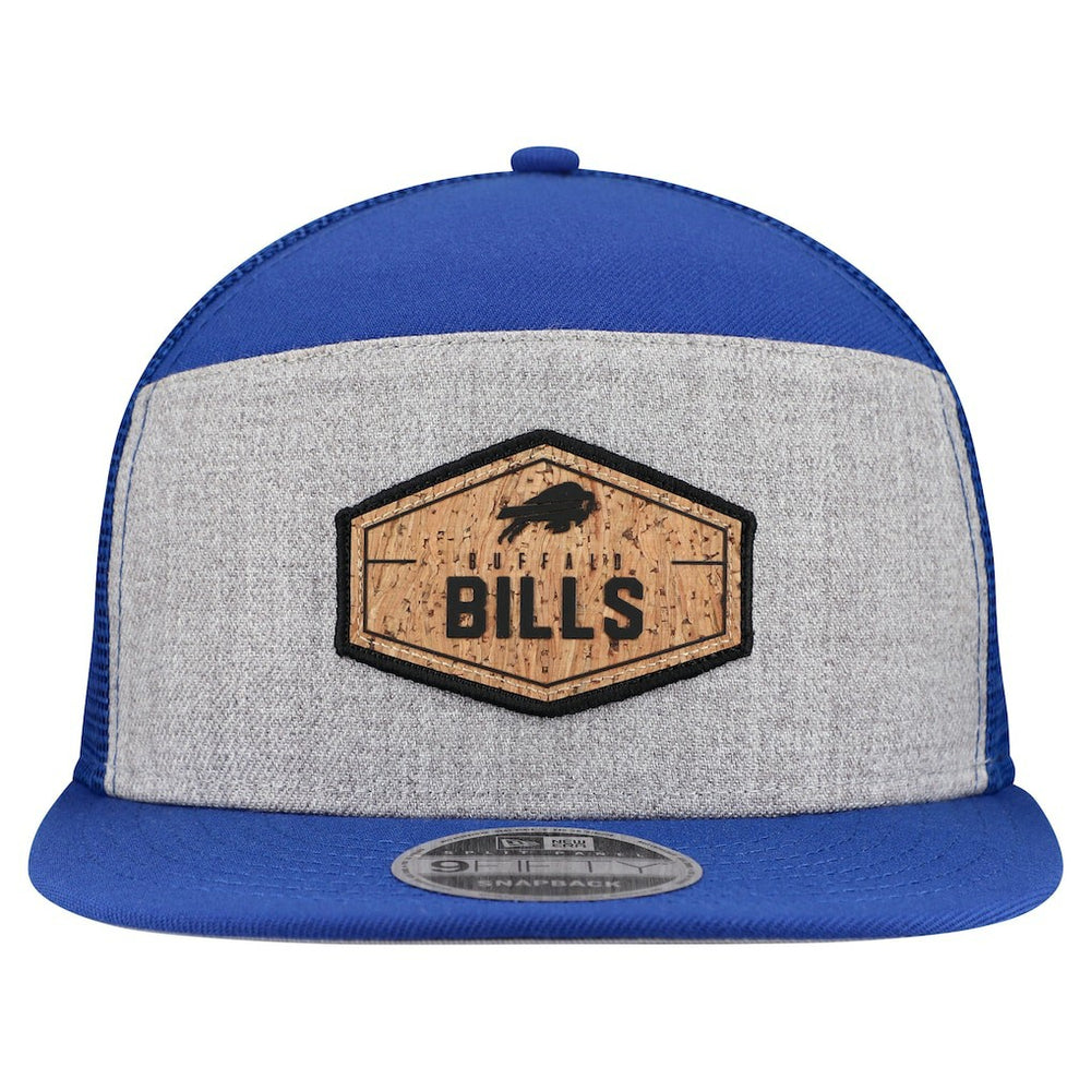 Buffalo Bills New Era Cork Split Panel 9FIFTY Trucker Snapback Hat - Gray/Royal - NFL
