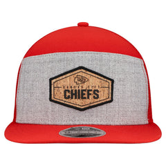 Kansas City Chiefs New Era Cork Split Panel 9FIFTY Trucker Snapback Hat - Gray/Red - NFL