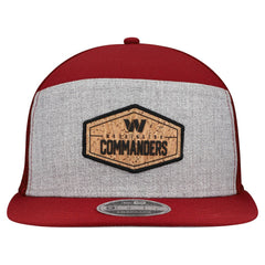 Washington Commanders New Era Cork Split Panel 9FIFTY Trucker Snapback Hat - Gray/Burgundy - NFL