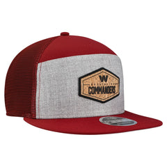Washington Commanders New Era Cork Split Panel 9FIFTY Trucker Snapback Hat - Gray/Burgundy - NFL