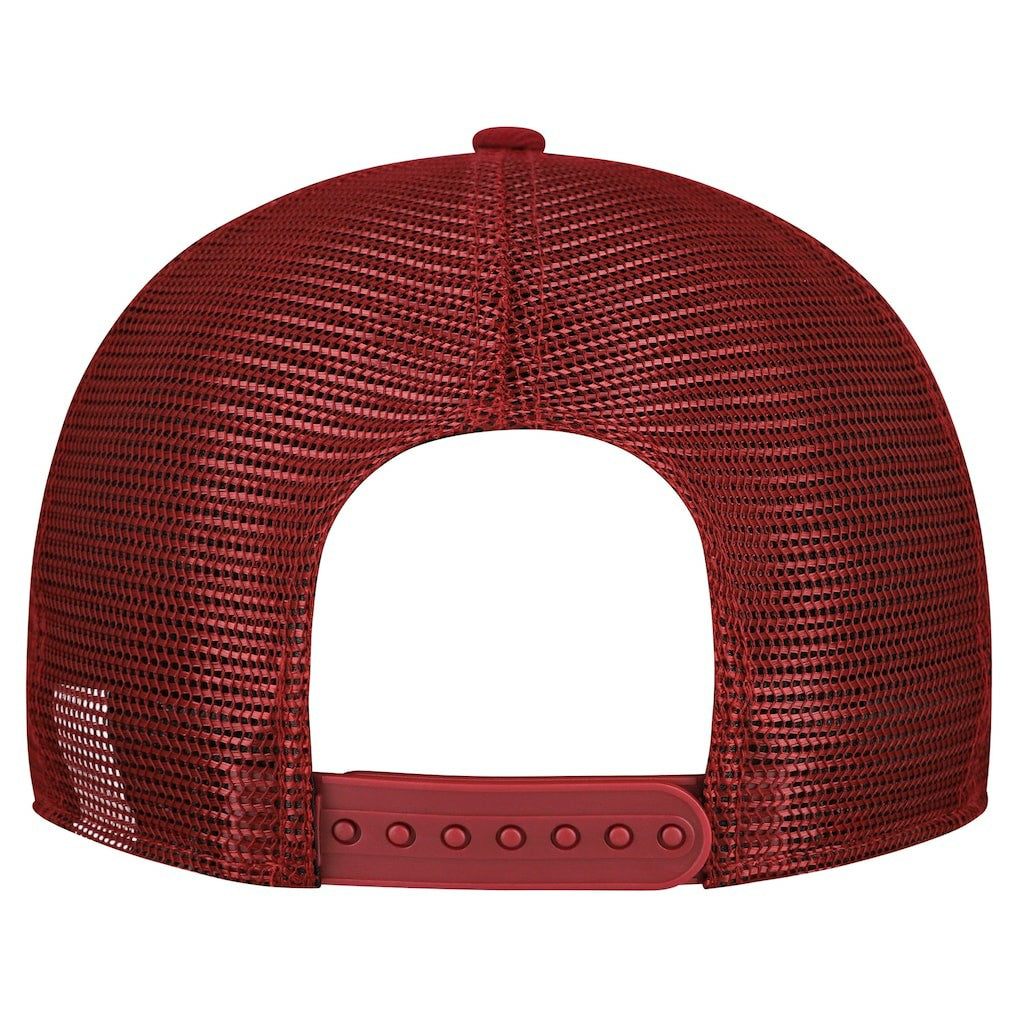 Washington Commanders New Era Cork Split Panel 9FIFTY Trucker Snapback Hat - Gray/Burgundy - NFL