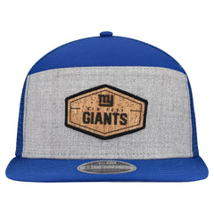 New York Giants New Era Cork Split Panel 9FIFTY Trucker Snapback Hat - Gray/Royal - NFL