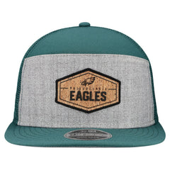 Philadelphia Eagles New Era Cork Split Panel 9FIFTY Trucker Snapback Hat - Gray/Midnight Green - NFL