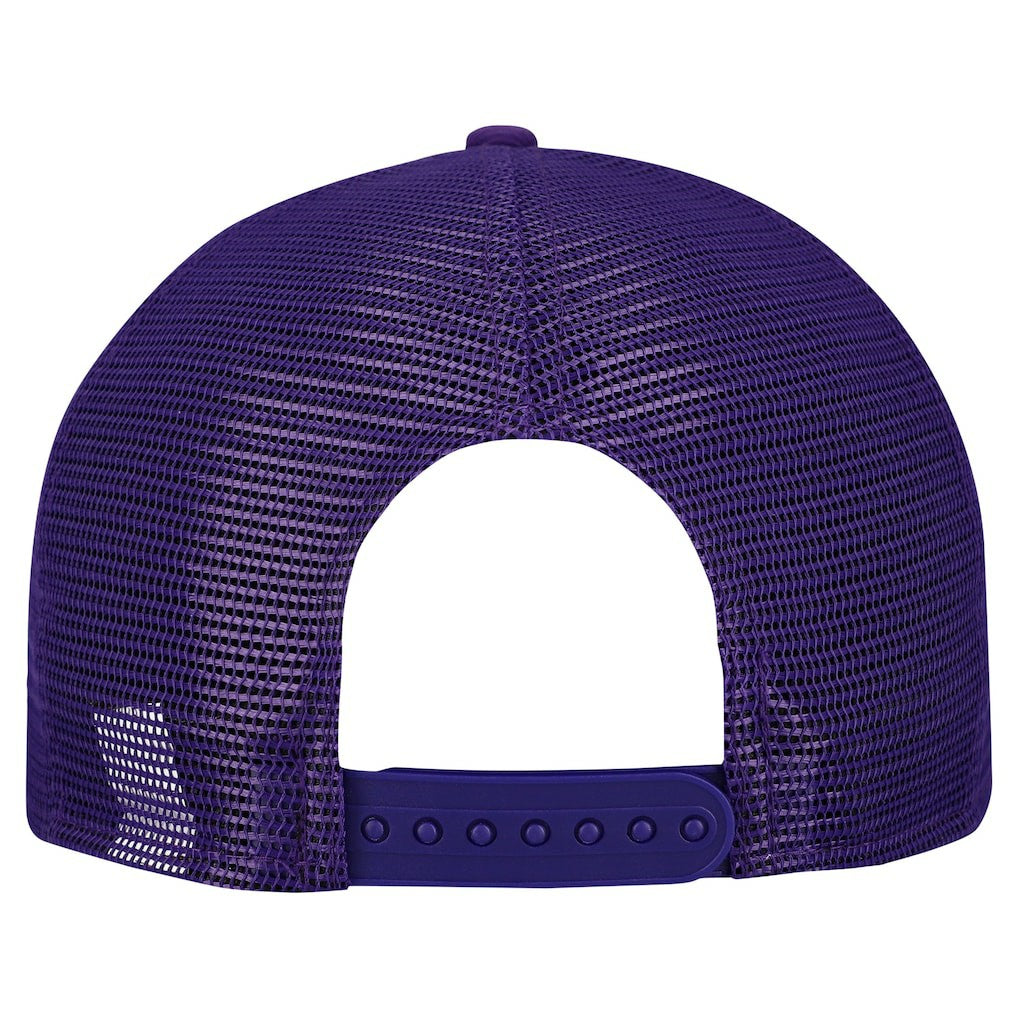 Minnesota Vikings New Era Cork Split Panel 9FIFTY Trucker Snapback Hat - Gray/Purple - NFL