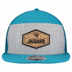 Jacksonville Jaguars New Era Cork Split Panel 9FIFTY Trucker Snapback Hat - Gray/Teal - NFL
