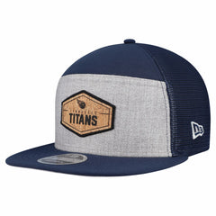 Tennessee Titans New Era Cork Split Panel 9FIFTY Trucker Snapback Hat - Gray/Navy - NFL
