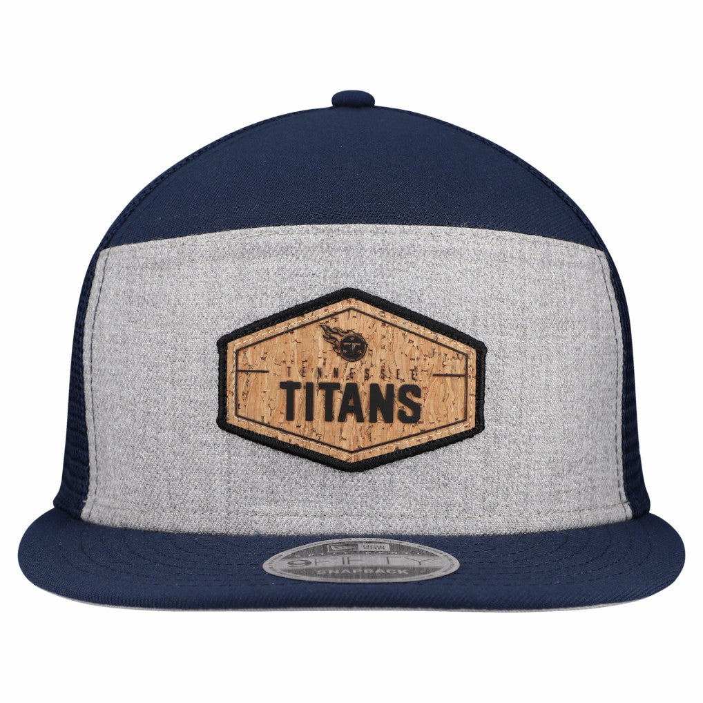 Tennessee Titans New Era Cork Split Panel 9FIFTY Trucker Snapback Hat - Gray/Navy - NFL