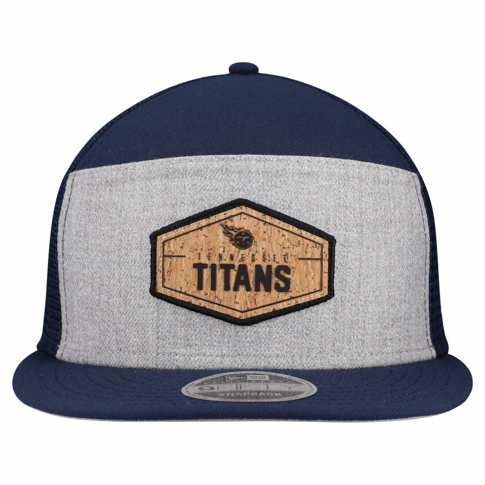 Tennessee Titans New Era Cork Split Panel 9FIFTY Trucker Snapback Hat - Gray/Navy - NFL