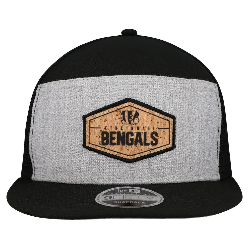 Cincinnati Bengals New Era Cork Split Panel 9FIFTY Trucker Snapback Hat - Gray/Black - NFL