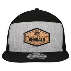 Cincinnati Bengals New Era Cork Split Panel 9FIFTY Trucker Snapback Hat - Gray/Black - NFL
