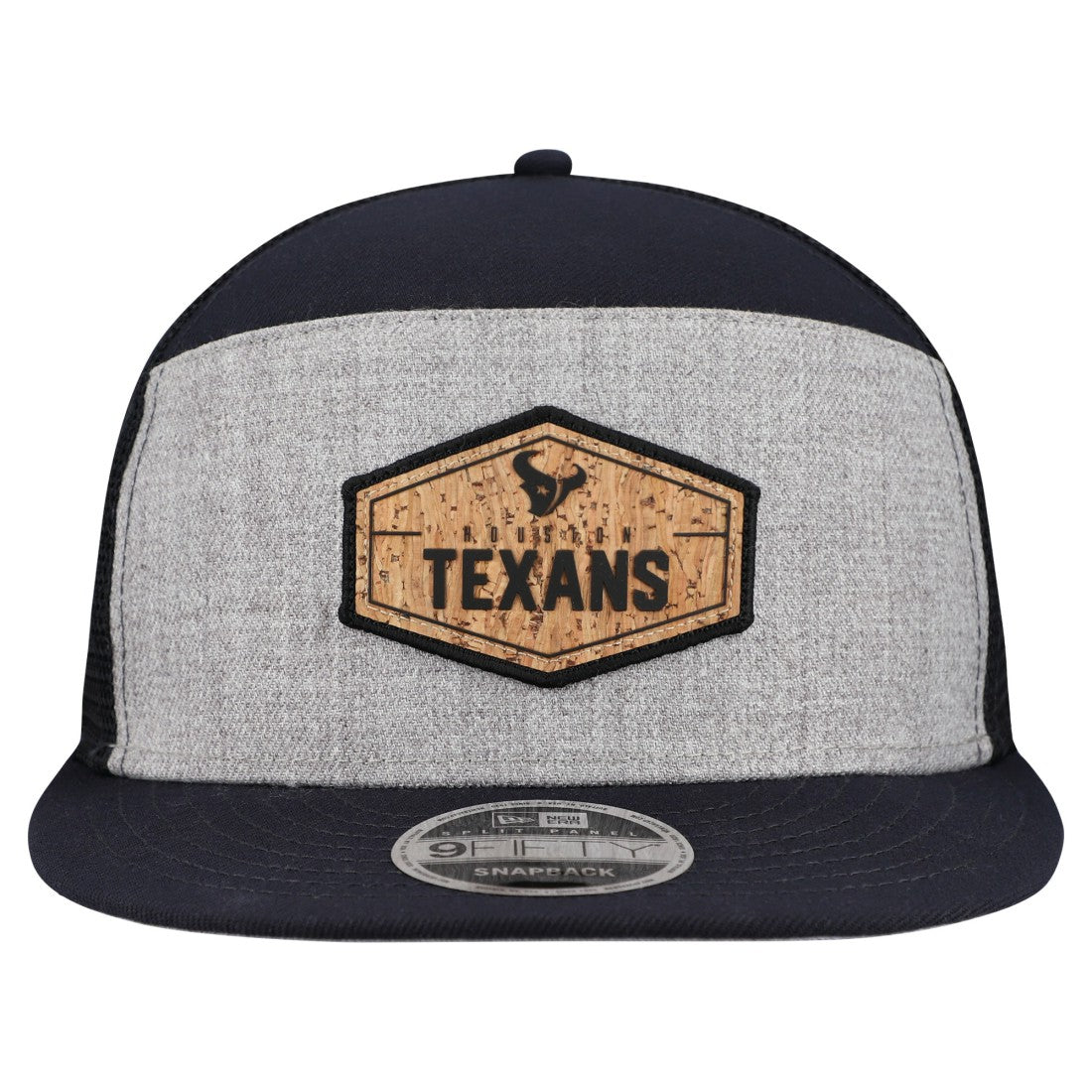 Houston Texans New Era Cork Split Panel 9FIFTY Trucker Snapback Hat - Gray/Navy - NFL