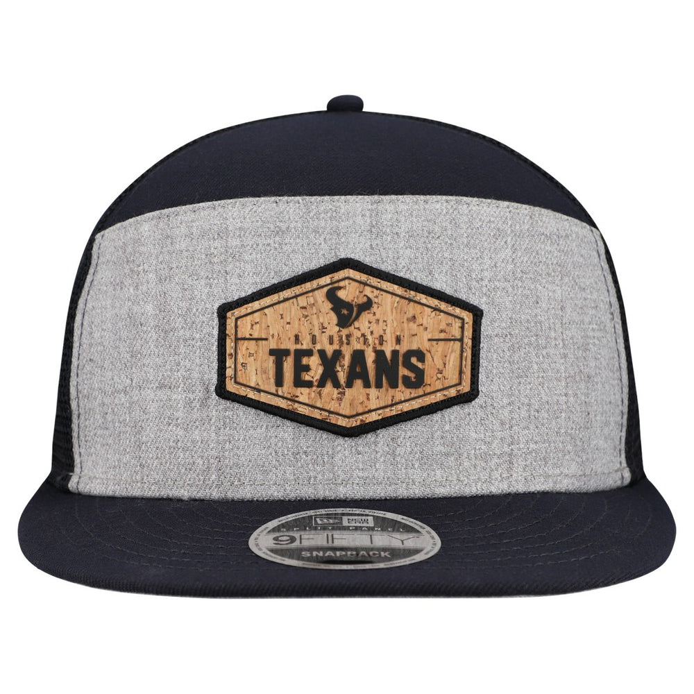 Houston Texans New Era Cork Split Panel 9FIFTY Trucker Snapback Hat - Gray/Navy - NFL