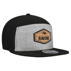 Baltimore Ravens New Era Cork Split Panel 9FIFTY Trucker Snapback Hat - Gray/Black - NFL