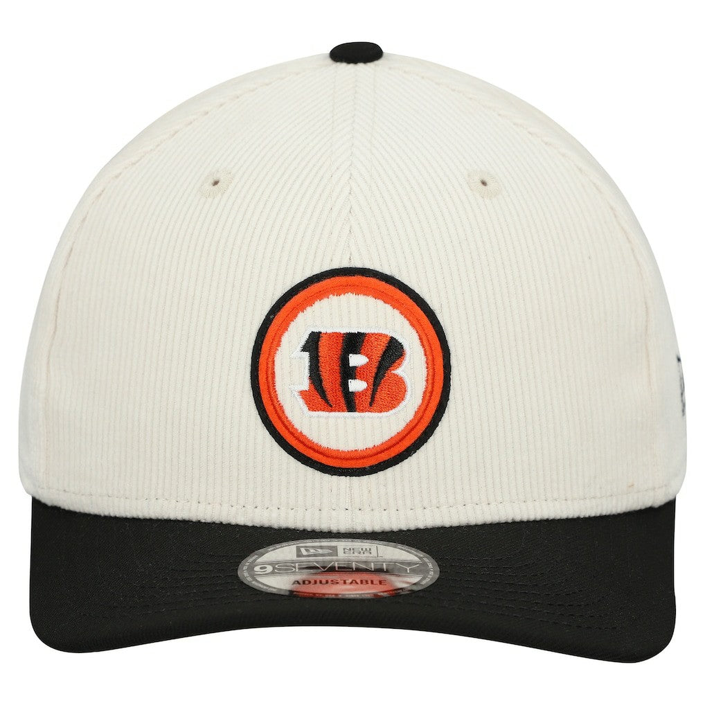 Cincinnati Bengals New Era Loyal Corduroy 9SEVENTY Adjustable Hat - Stone - NFL