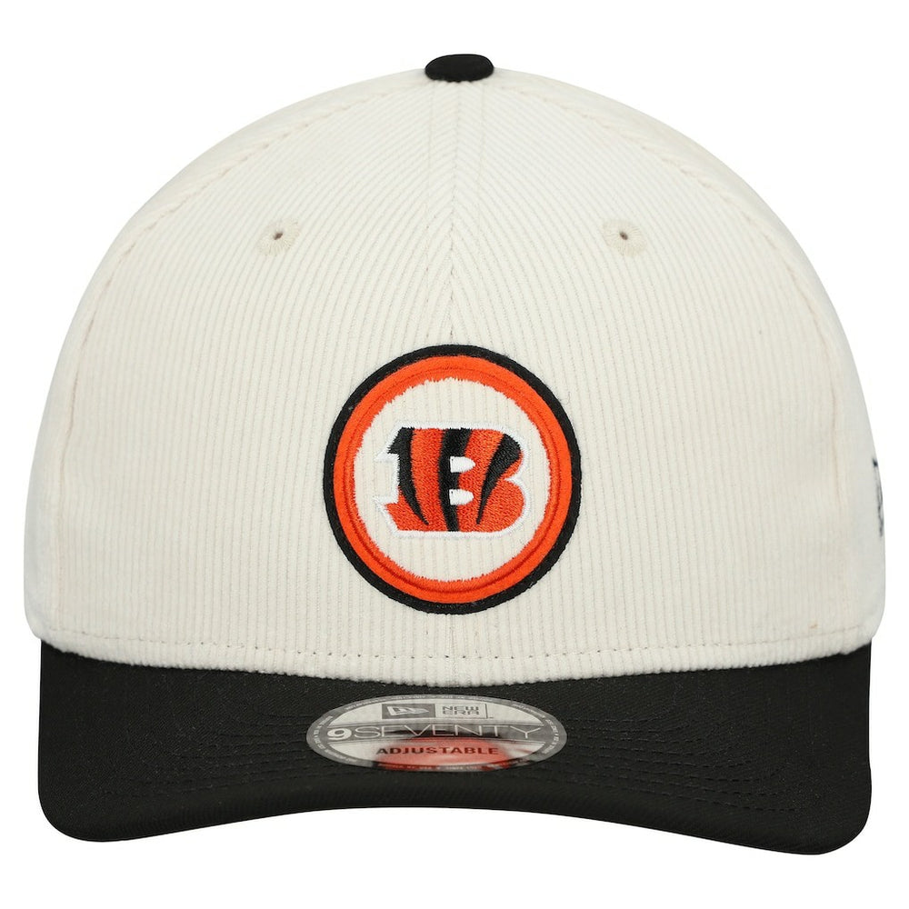 Cincinnati Bengals New Era Loyal Corduroy 9SEVENTY Adjustable Hat - Stone - NFL