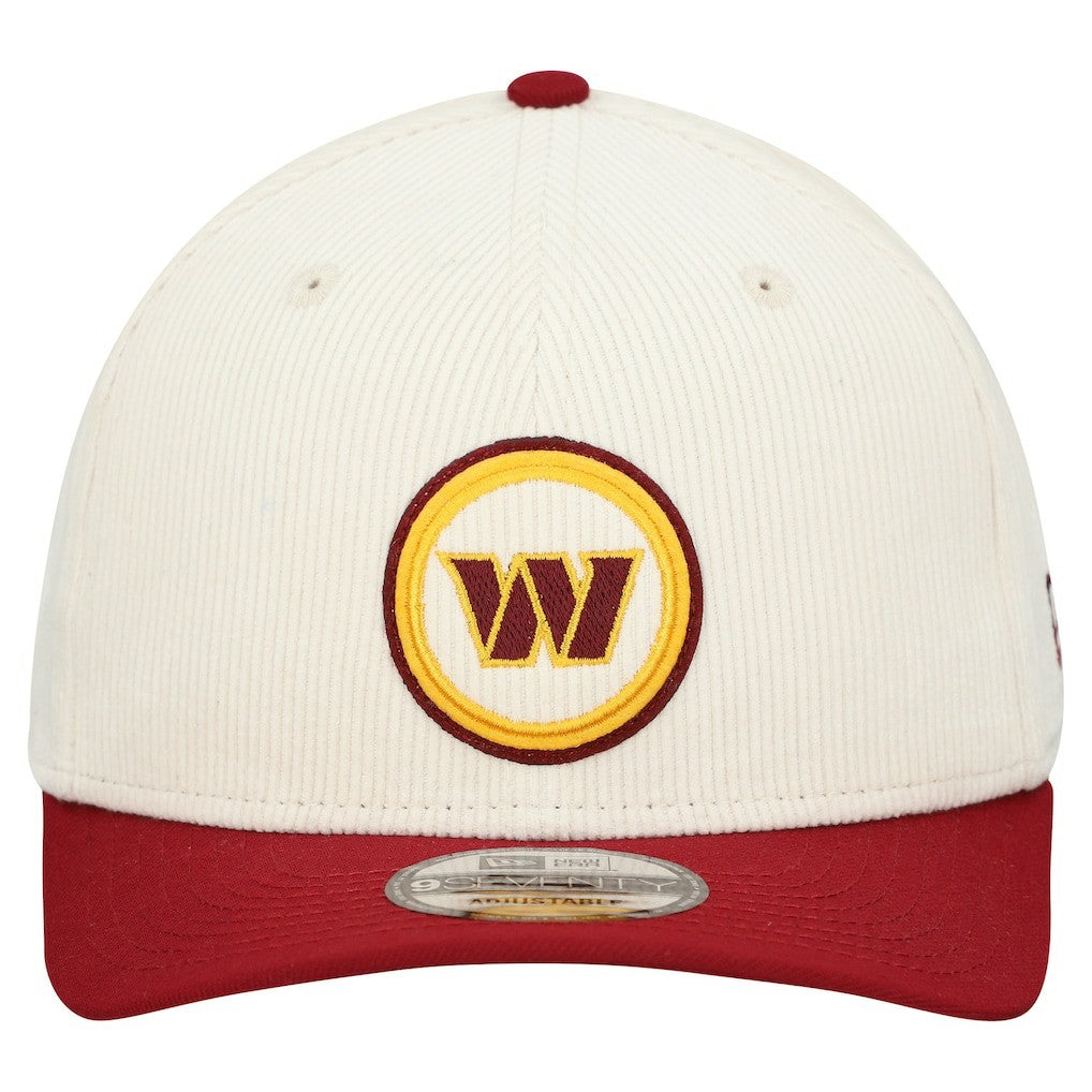 Washington Commanders New Era Loyal Corduroy 9SEVENTY Adjustable Hat - Stone - NFL