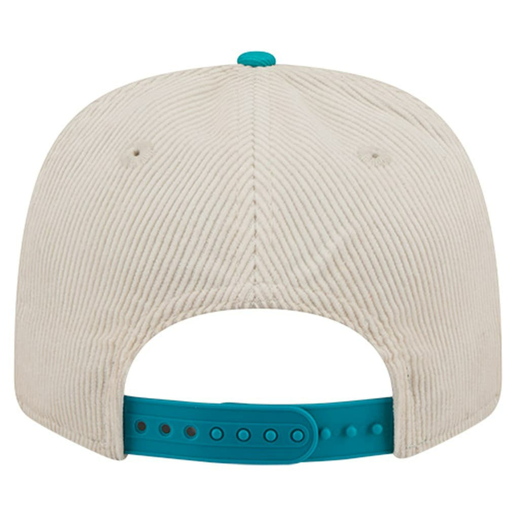 Miami Dolphins New Era Loyal Corduroy 9SEVENTY Adjustable Hat - Stone - NFL