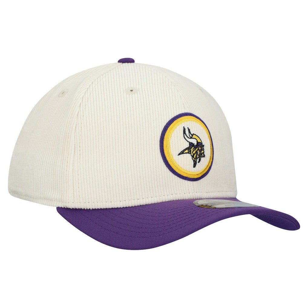 Minnesota Vikings New Era Loyal Corduroy 9SEVENTY Adjustable Hat - Stone - NFL