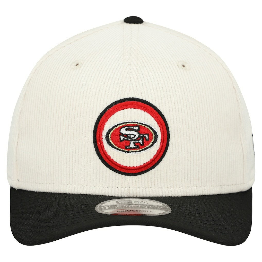 San Francisco 49ers New Era Loyal Corduroy 9SEVENTY Adjustable Hat - Stone - NFL