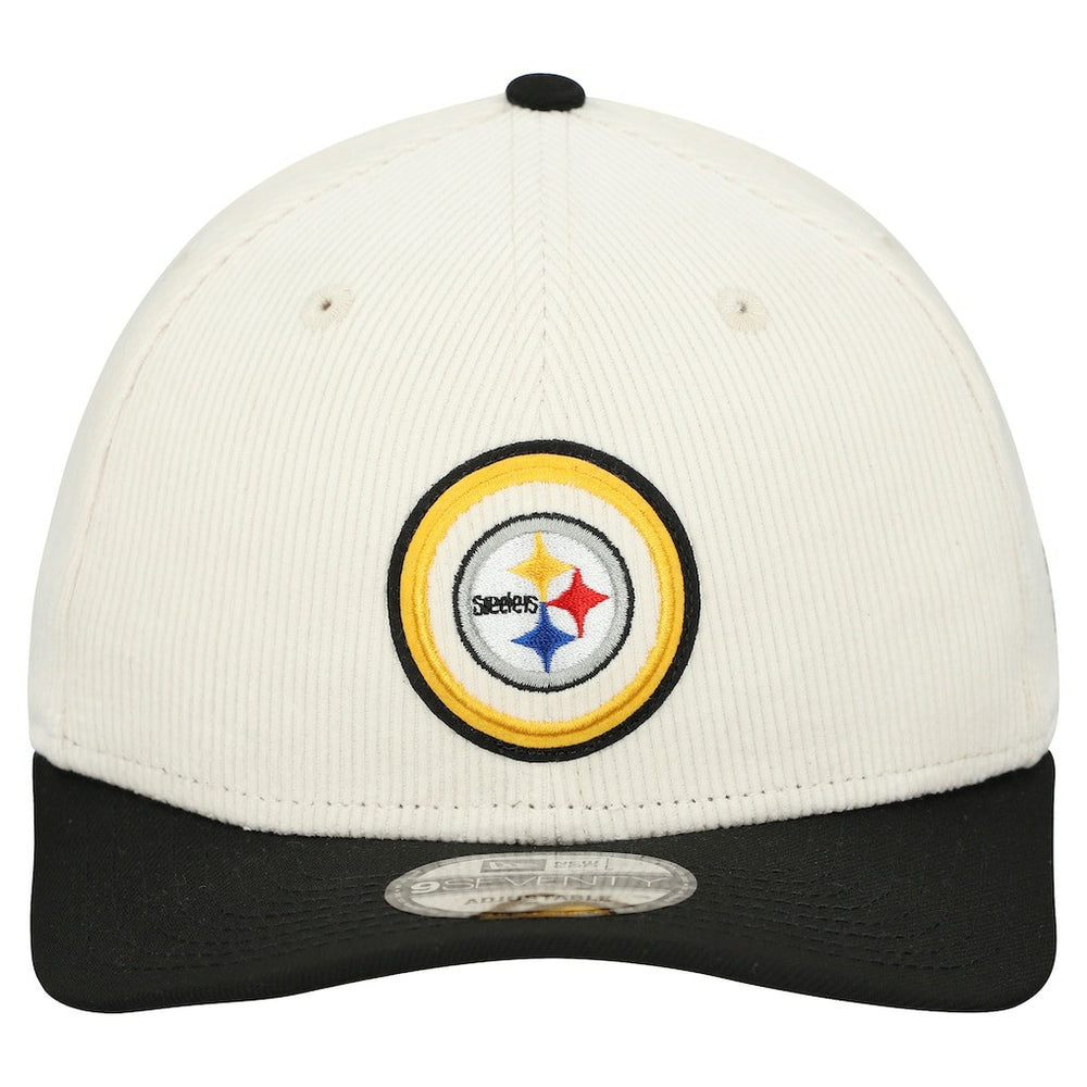 Pittsburgh Steelers New Era Loyal Corduroy 9SEVENTY Adjustable Hat - Stone - NFL