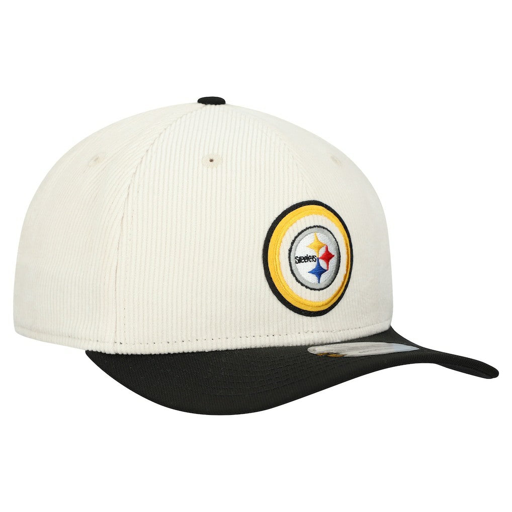 Pittsburgh Steelers New Era Loyal Corduroy 9SEVENTY Adjustable Hat - Stone - NFL