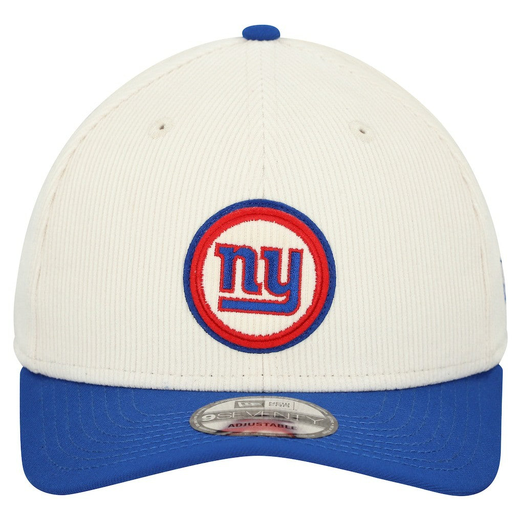 New York Giants New Era Loyal Corduroy 9SEVENTY Adjustable Hat - Stone - NFL