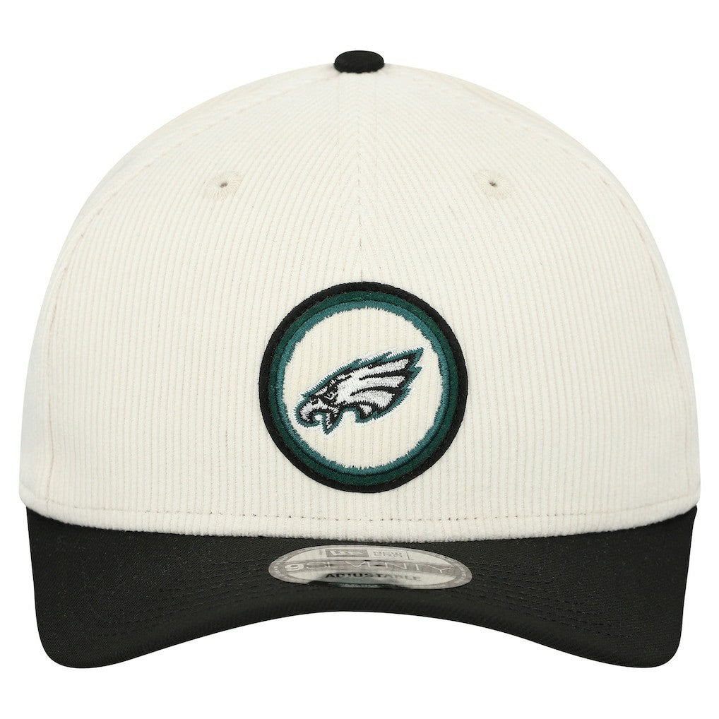 Philadelphia Eagles New Era Loyal Corduroy 9SEVENTY Adjustable Hat - Stone - NFL