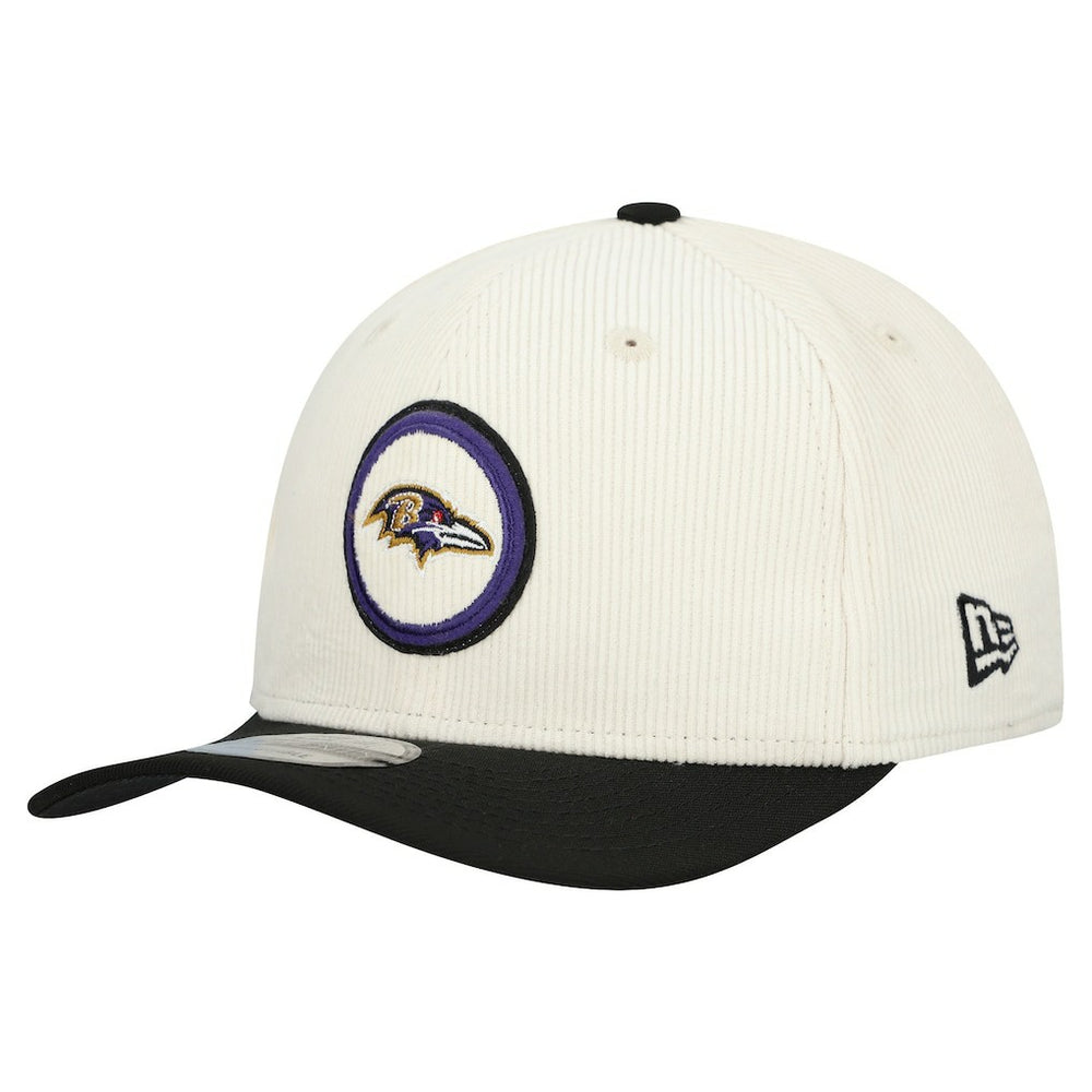 Baltimore Ravens New Era Loyal Corduroy 9SEVENTY Adjustable Hat - Stone - NFL