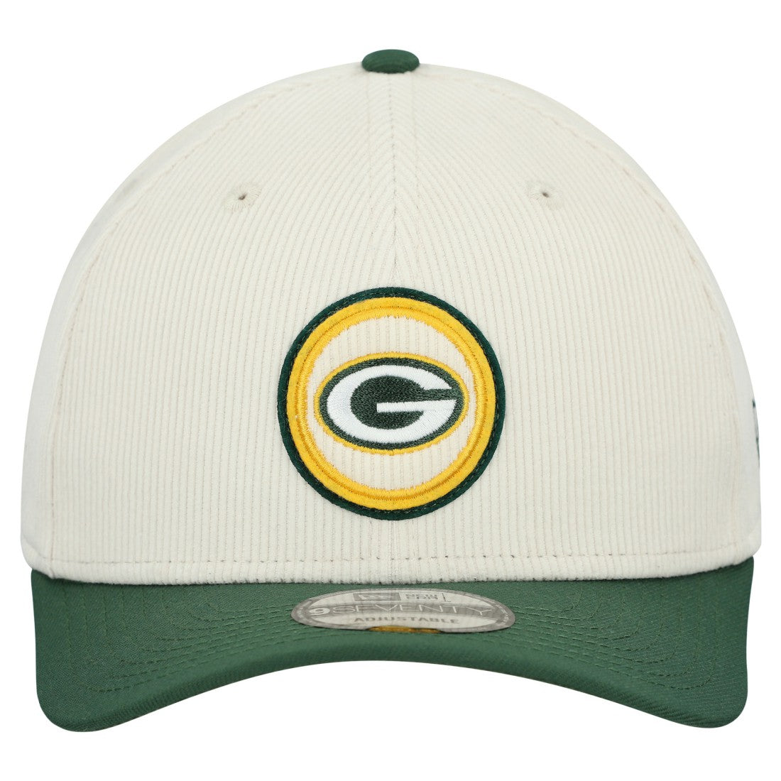Green Bay Packers New Era Loyal Corduroy 9SEVENTY Adjustable Hat - Stone - NFL