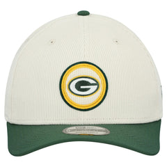 Green Bay Packers New Era Loyal Corduroy 9SEVENTY Adjustable Hat - Stone - NFL