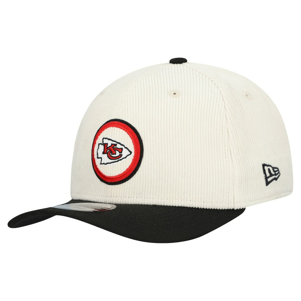 Kansas City Chiefs New Era Loyal Corduroy 9SEVENTY Adjustable Hat - Stone - NFL