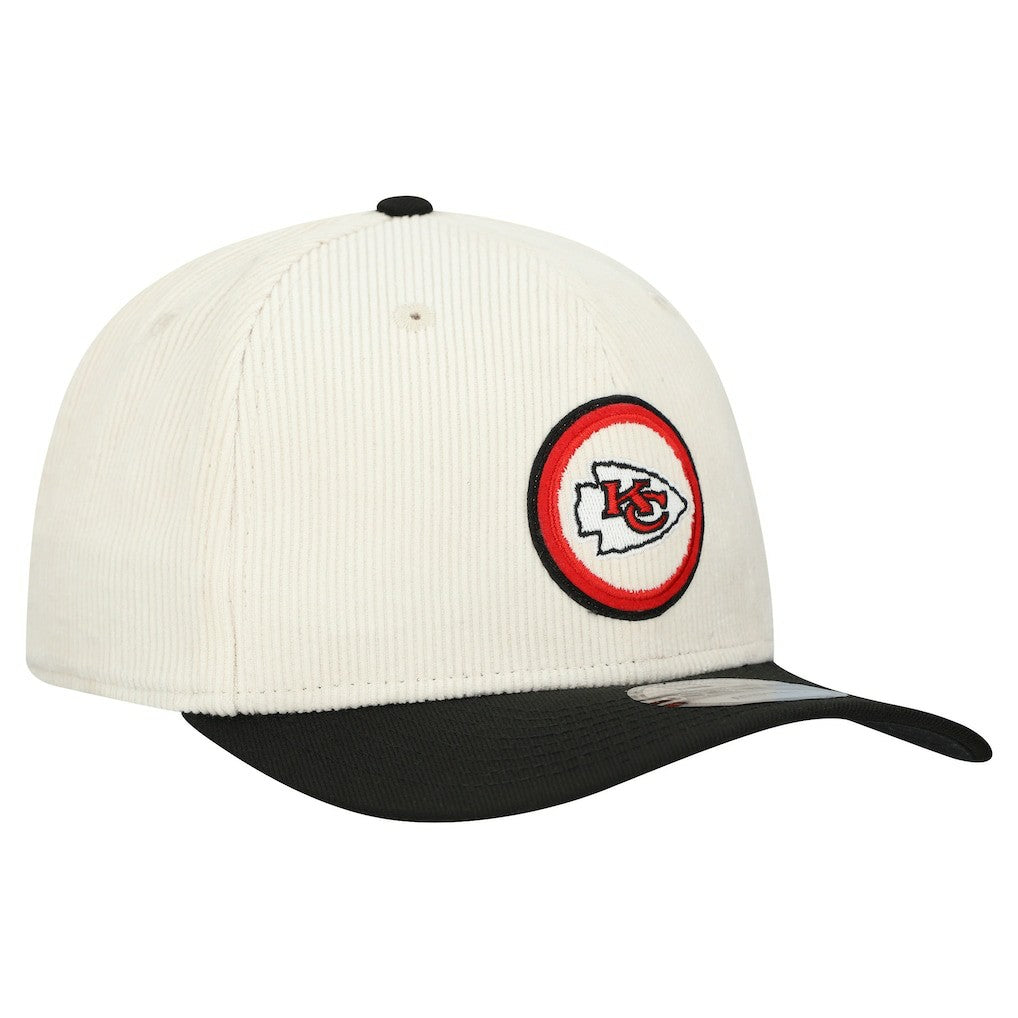 Kansas City Chiefs New Era Loyal Corduroy 9SEVENTY Adjustable Hat - Stone - NFL