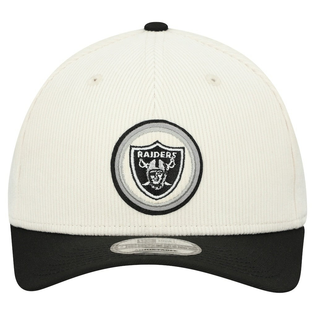 Las Vegas Raiders New Era Loyal Corduroy 9SEVENTY Adjustable Hat - Stone - NFL